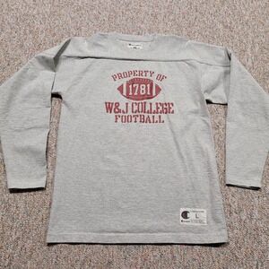 Champion Sweatshirt Mens Large Grey Washington Jefferson College W&J Football